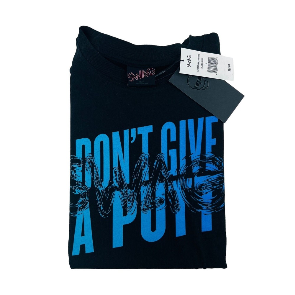 NWT Swag Golf Black Graphic "Dont Give A Putt" Short Sleeve T-Shirt Size Small